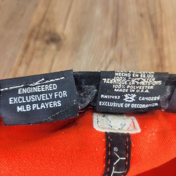 Miami Marlins New Era 59fifty Fitted Sz 7 1/8 Hat Cap Orange Baseball On-Field - Picture 10 of 11